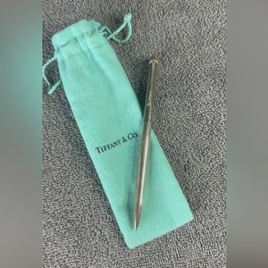Tiffany&Co. Sterling Silver T Logo Working Ink Pen